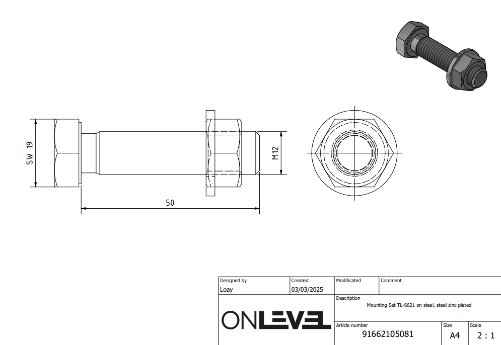 TF-6621 Mounting Sets - Steel 