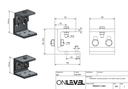Mounting console H=110-150mm, steel zinc plated
