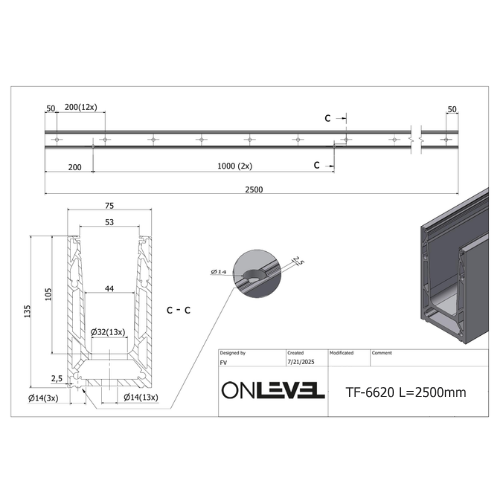 TF-6620 Glass Profile