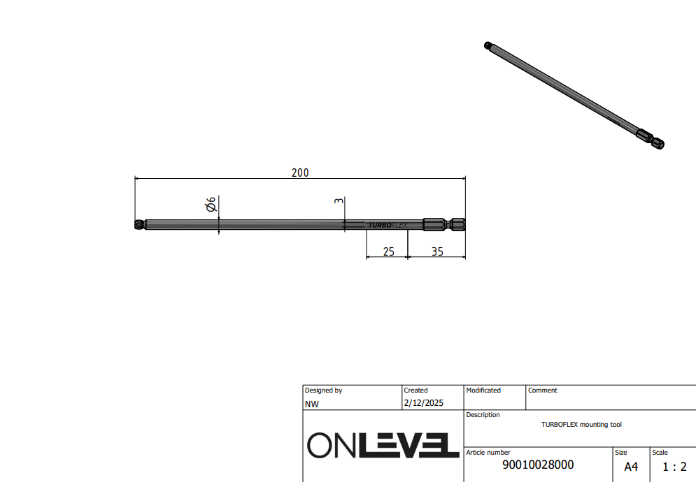 TURBOFLEX mounting tool