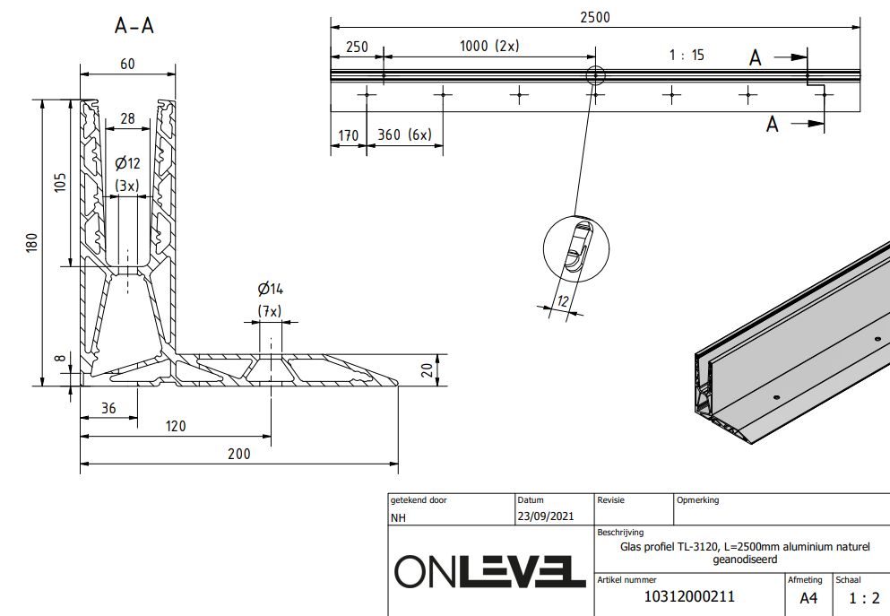 TL-3120 Glass Profile