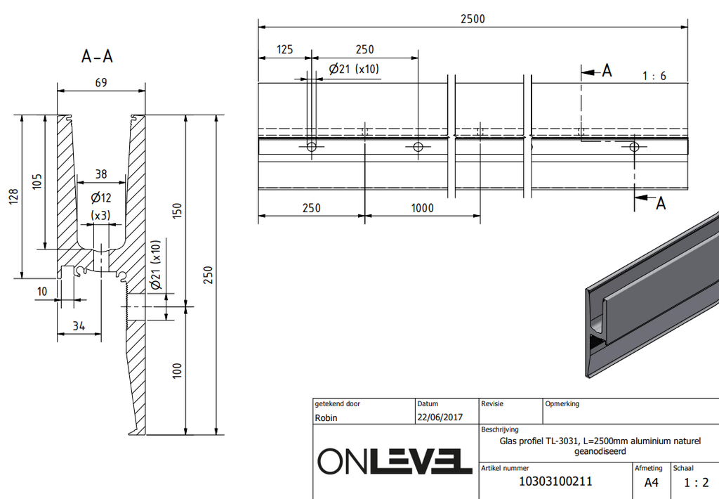 TL-3031 Glass Profile