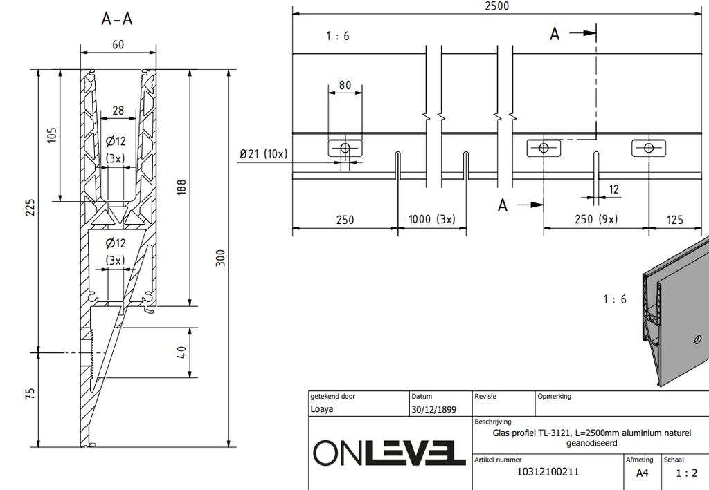 TL-3121 Glass Profile