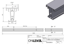 TL-1010 Concrete casting profile for finish with Top-Cover L=5000mm alum. natural anodized
