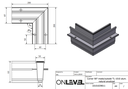 TL-1010 Corner 90° inside/outside alum. natural anodized