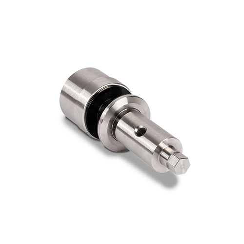 Glass adapter Ø50mm adjustable t(max)=25mm glass thickness 16.76-21.52mm, AISI 304 satined (GLASS IS ADJUSTABLE WHEN ASSEMBLED)