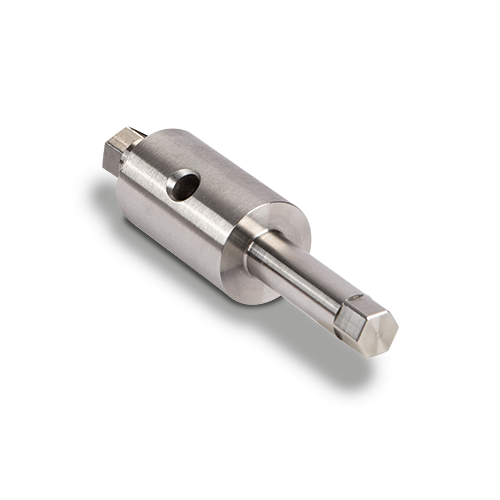Glass adapter Ø50mm adjustable t(max)=25mm glass thickness 16.76-21.52mm, AISI 304 RAL shining (GLASS IS ADJUSTABLE WHEN ASSEMBLED)