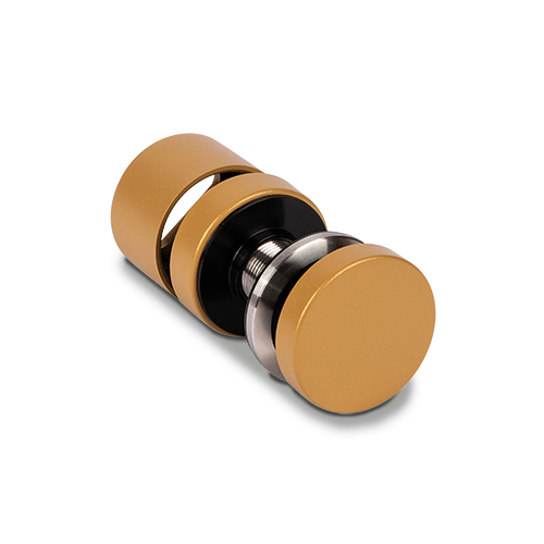 Glass adapter Ø50mm adjustable t(max)=25mm glass thickness 16.76-21.52mm, AISI 304 RAL shining (GLASS IS ADJUSTABLE WHEN ASSEMBLED)