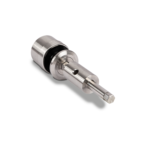 Glass adapter Ø50mm adjustable t(max)=25mm glass thickness 16.76-21.52mm, AISI 304 RAL matt (GLASS IS ADJUSTABLE WHEN ASSEMBLED)