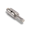 Glass adapter Ø50mm adjustable t(max)=50mm glass thickness 16.76-21.52mm, AISI 316 satined (GLASS IS ADJUSTABLE WHEN ASSEMBLED)