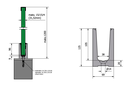Glas Profil TL-6030, L=2500mm Aluminium natur eloxiert