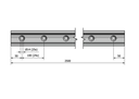 Glas Profil TL-6030, L=2500mm Aluminium natur eloxiert