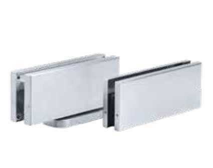 Swinger zelf-sluitend draaischarnier set glas 8-13mm max. deurgewicht 100kg voor binnen gebruik, rvs 304 geborsteld