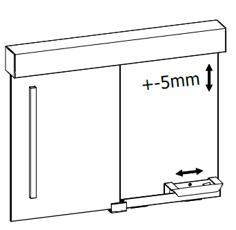 INFINITYSLIDE 69kg gereedschap voor in hoogte verstelbaarheid vast glas, rvs 304 geborsteld