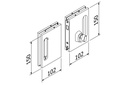 SUNVIEW sluitsysteem set voor glas 10-12mm, rvs 304 geborsteld