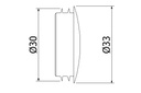 TL-6021/6041 Doppen voorzijde Ø30mm kunststof wit