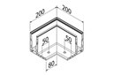 TL-3080 Binnenhoek 90° aluminium RAL (struct.)
