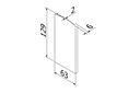 TL-3080 Eindkap links aluminium onbehandeld