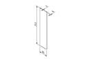 TL-3121 Eindkap links alleen voor hoog afdekkap aluminium ARMOR RAL