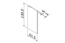 TL-6081 Eindkap rechts aluminium RAL mat
