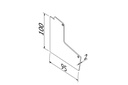 AIRFORCE eindkap links, aluminium onbehandeld