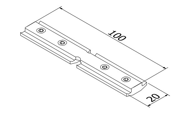 LAZORTRACK/GUARDIAN OF THE UNIVERSE handleuning verbinder variabel, aluminium zwart geanodiseerd