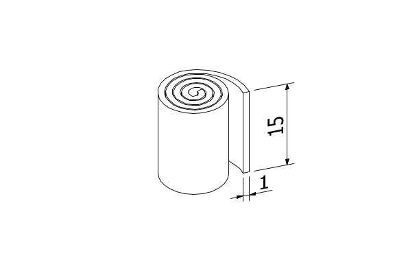 Glaskant bescherming montage tape 15x1mm L=33mtr