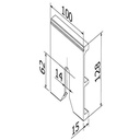 TURBOFLEX TL-6621 afstandhouder Dikte 15mm aluminium onbehandeld
