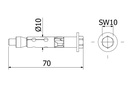 Bevestigingsanker Fischer FH II 10/10 S rvs 316