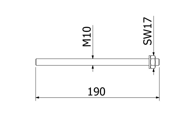 Bevestigingsanker Fischer RG M10x190 rvs 316