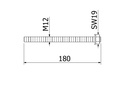 Bevestigingsanker Fischer RG M12x180 rvs 316