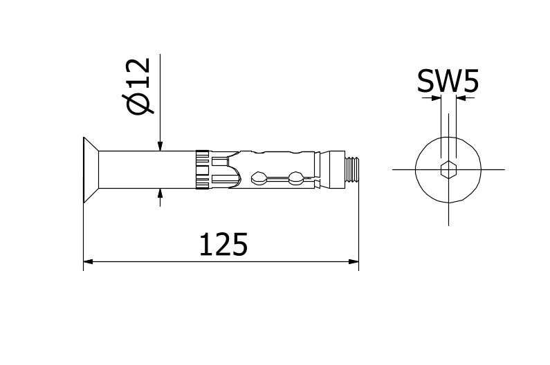 Bevestigingsanker MKT SZ-SK 12/10 rvs 316