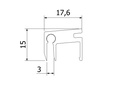 Top-cover 3.0kN, B=3mm, L=5000mm aluminium RAL mat