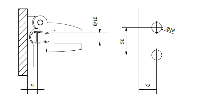 ZUPPA - Aanslagscharnier