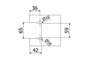 XTREME douchedeur zwenkscharnier glas-wand 90° met nul positie instelling voor glas 8/10mm, messing Stealth Black