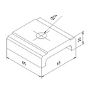 TL-6020 Afstandhouder dikte 18mm aluminium onbehandeld