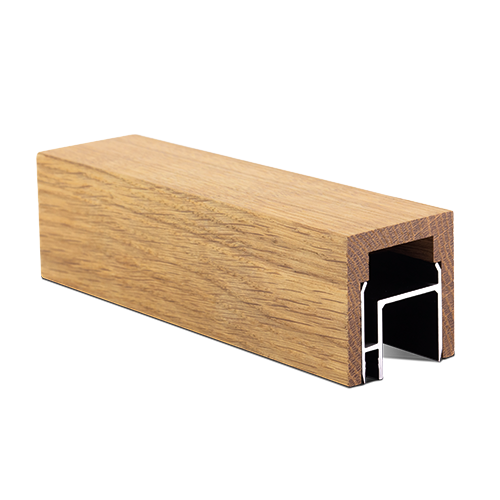 Ledstång för glasmontering