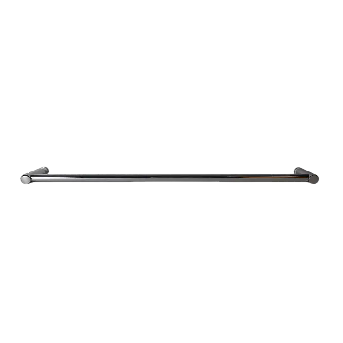 Håndkleholder sett glass/veggfeste Ø25mm L=750mm, messing forkromet