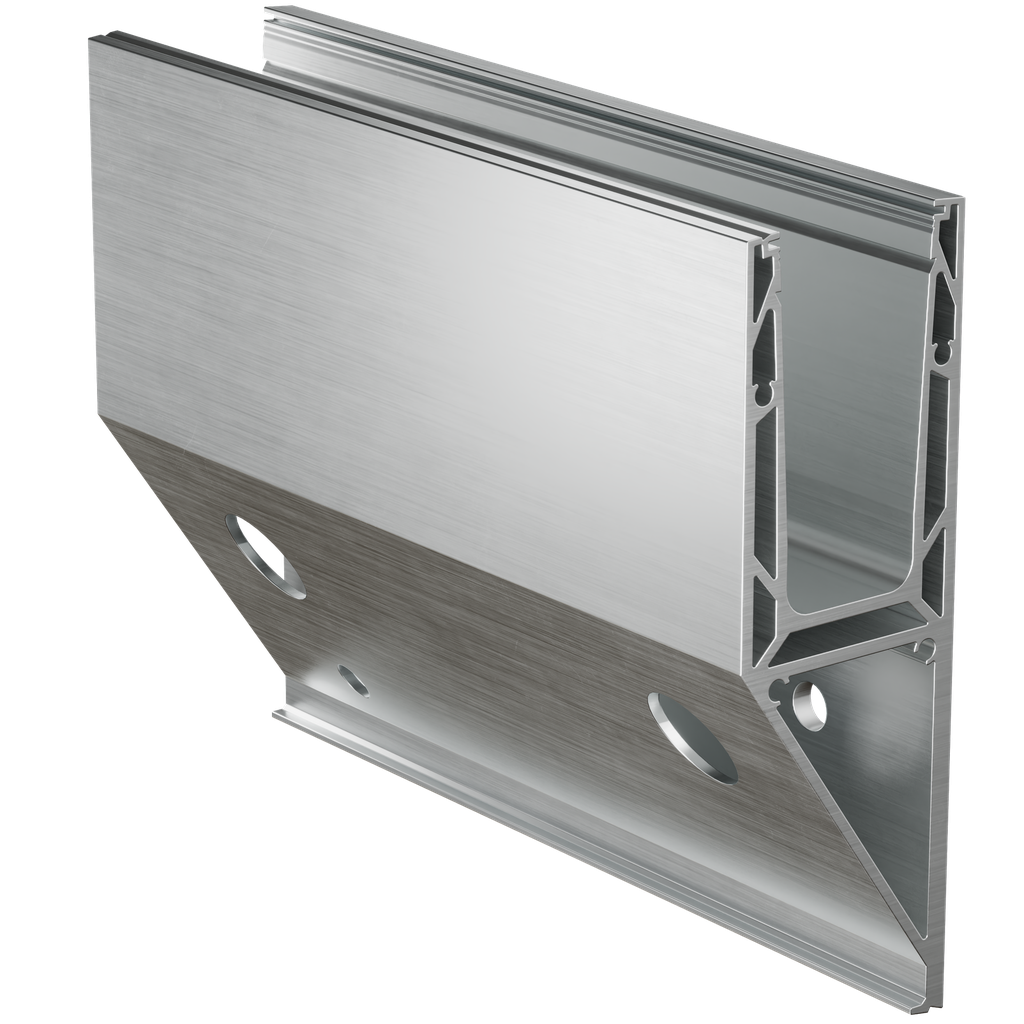 TF-3621 glasprofil L=2500mm, aluminium obehand. utför.