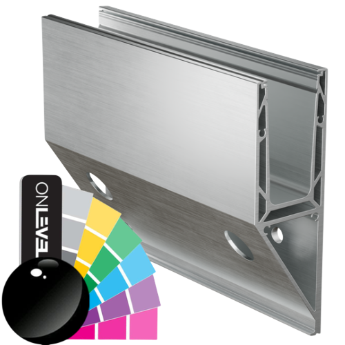 TF-3621 glass profile L=2500mm, aluminum RAL shiny