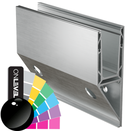 TF-3621 glass profile L=2500mm, aluminum RAL shiny
