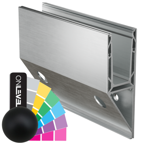 TF-3621 glassprofil L=2500mm, aluminum RAL matte