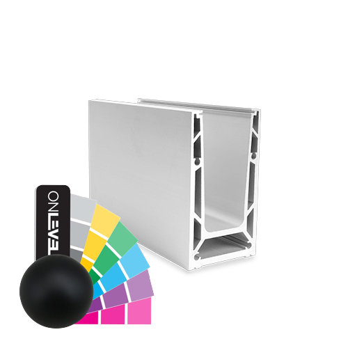 TF-6620 glassprofil L=2500mm, aluminum RAL matte