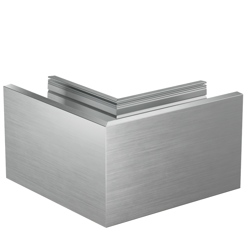 TF-3620 utvendig hjørne 90°, aluminium rå overflate
