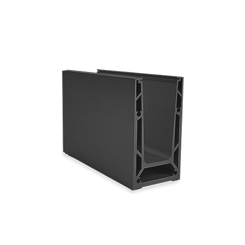 TF-6620 glass profile L=5000mm, aluminum RAL matt (RAL 9005)