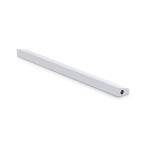 Stänkskyddsprofil 10x6mm L=2050mm, aluminium glansanodiserad