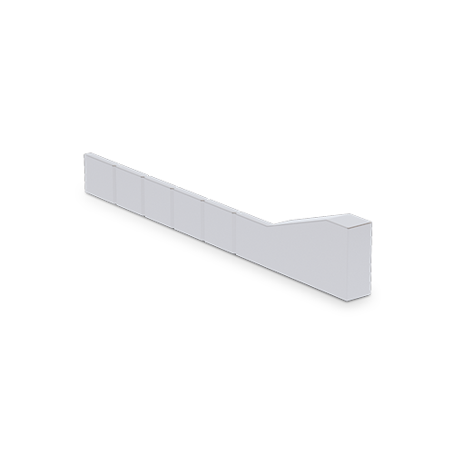 Sprøjtbeskyttelses endekappe venstre 10x6mm, plastforkromet