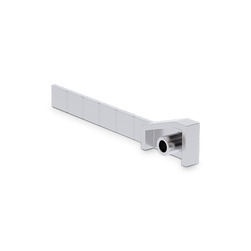 Sprutbeskyttelses endekap høyre 10x6mm, plastforkrommet