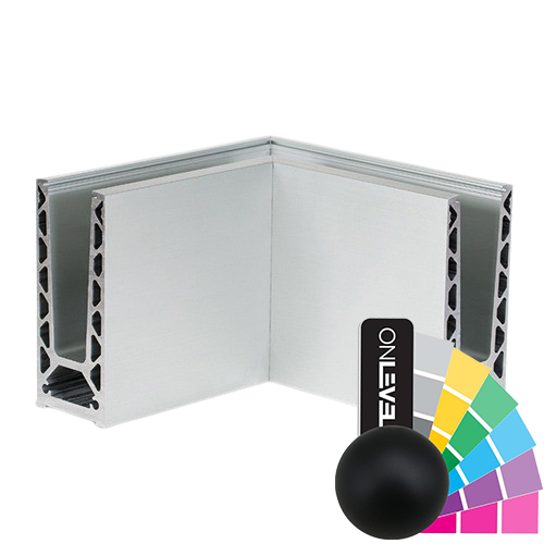 TL-6020 hjørne ind/udv aluminium RAL mat