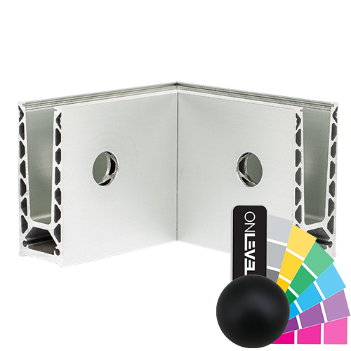 TL-6021 Indv. hjørne 90° aluminium RAL mat